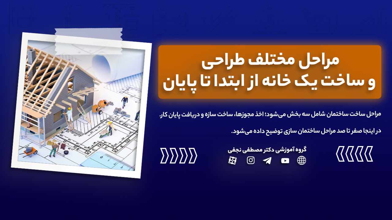 مراحل مختلف طراحی و ساخت یک خانه از ابتدا تا پایان