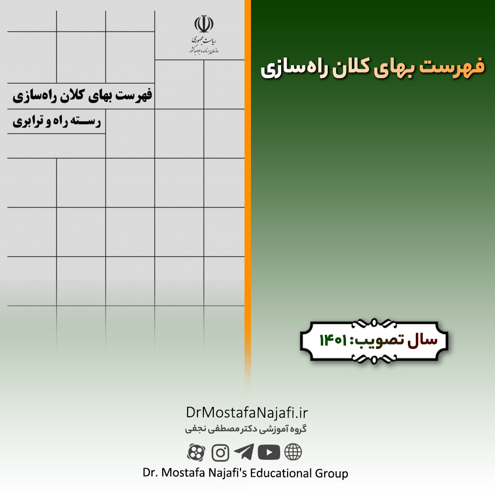 فهرست بهای کلان راه‌سازی سال 1401