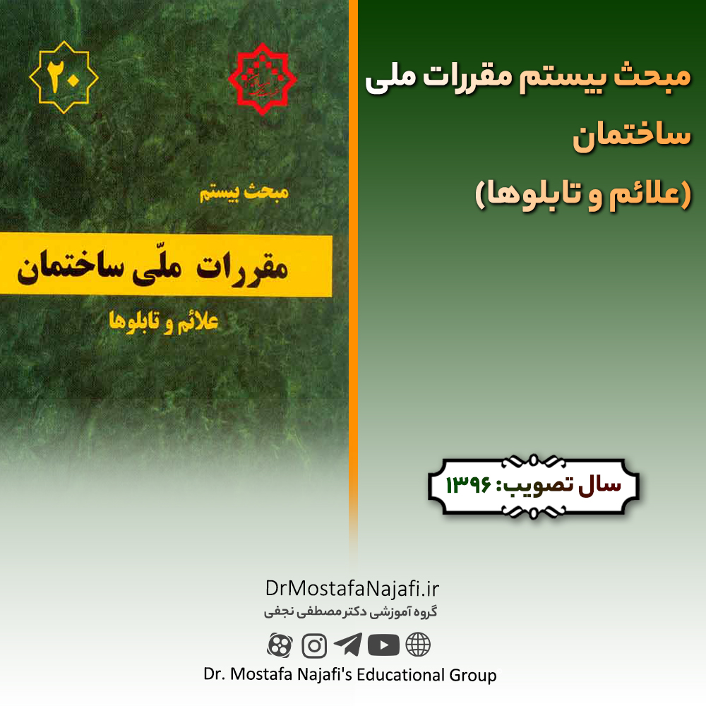 مبحث بیستم مقررات ملی ساختمان (علائم و تابلوها) مبحث بیستم مقررات ملی ساختمان (علائم و تابلوها)
