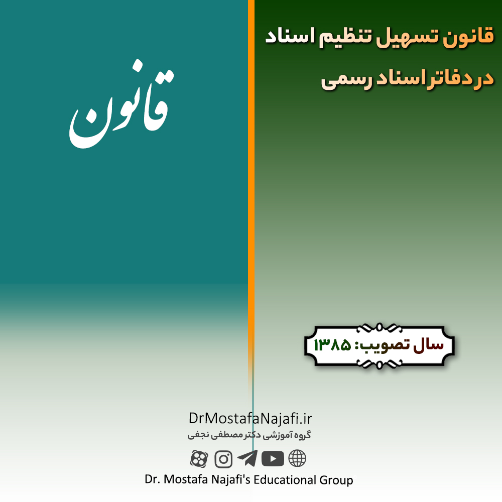قانون تسهيل تنظيم اسناد در دفاتر اسناد رسمی | مصوب سال 1385